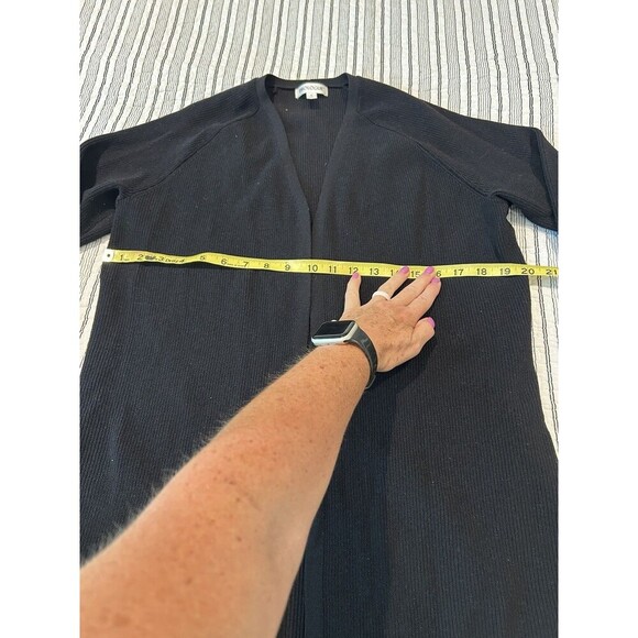 Prologue Women's Long Sleeve Open-Front Black Knitted Cardigan Sweater Size S - Picture 6 of 7